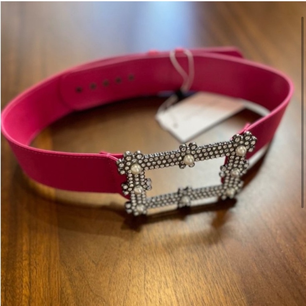 NWT Pink Satin Carolina Belt